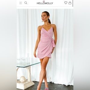 Hello Molly blush pink wrap dress. Size Small